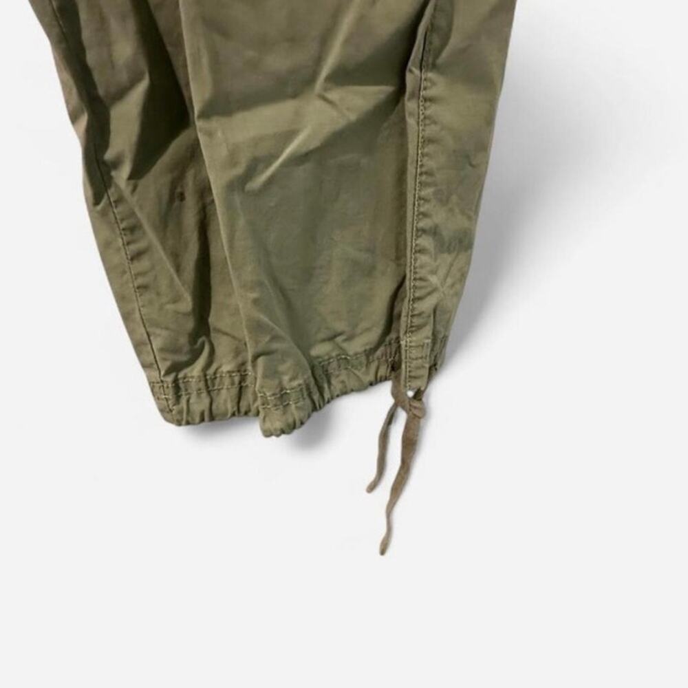 Old Navy Y2K Low Rise Hip Hugger Baggy Adjustable Cargo Pants In Army Green - Picture 9 of 11